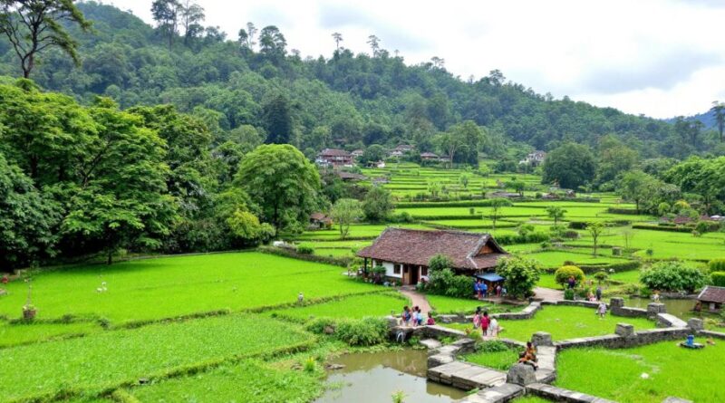 Pemandangan alami Sukamentri yang indah dan asri.